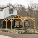 Board and Batten Siding with Custom Timber Patio in Fort Washington PA 16